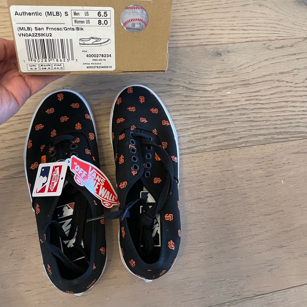Authentic MLB Giants Vans shoes